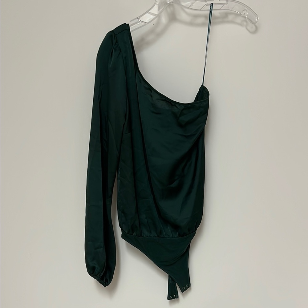Abercrombie Green One-Shoulder Top